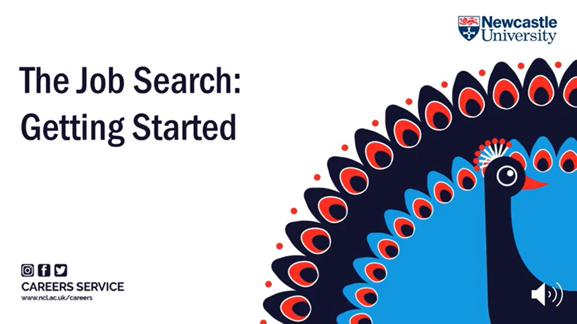 Screenshot from the title page of our Online Masterclass - The Job Search: Getting Started 